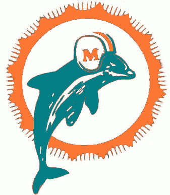 Miami Dolphins 1966-1973 Primary Logo cricut iron on